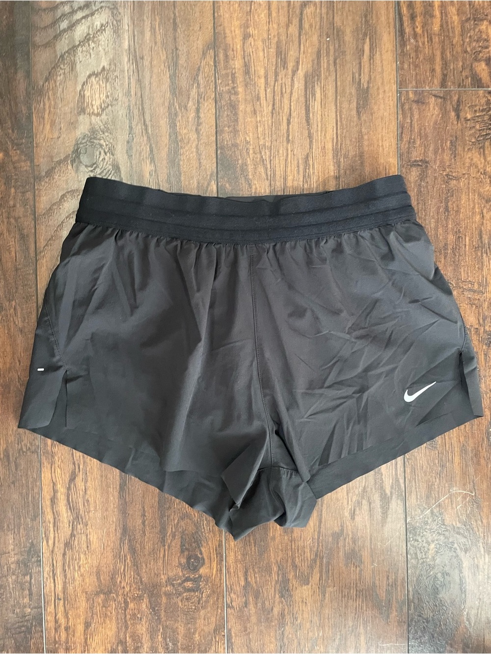 Nike Women’s Black Athletic Running Shorts with Reflective Swoosh